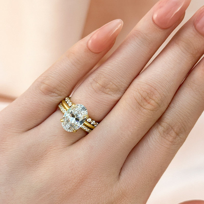 4 CT VERTICAL MARQUISE (Half Bezel) Rapture Ring & Band Silver RIng