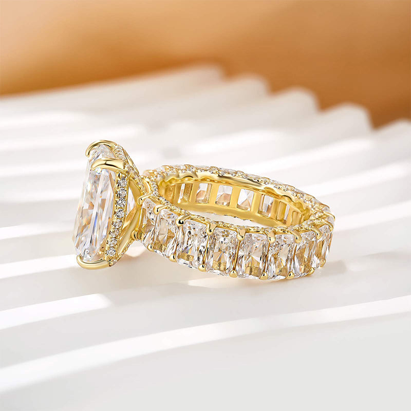 Gorgeous Radiant Cut Engagement Ring For Women In Sterling Silver