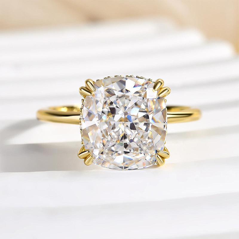 Maxine Stunning Cushion Cut Engagement Ring In Sterling Silver