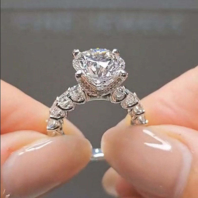 Maxine Luxury 4.0 CT Round Cut Engagement Ring