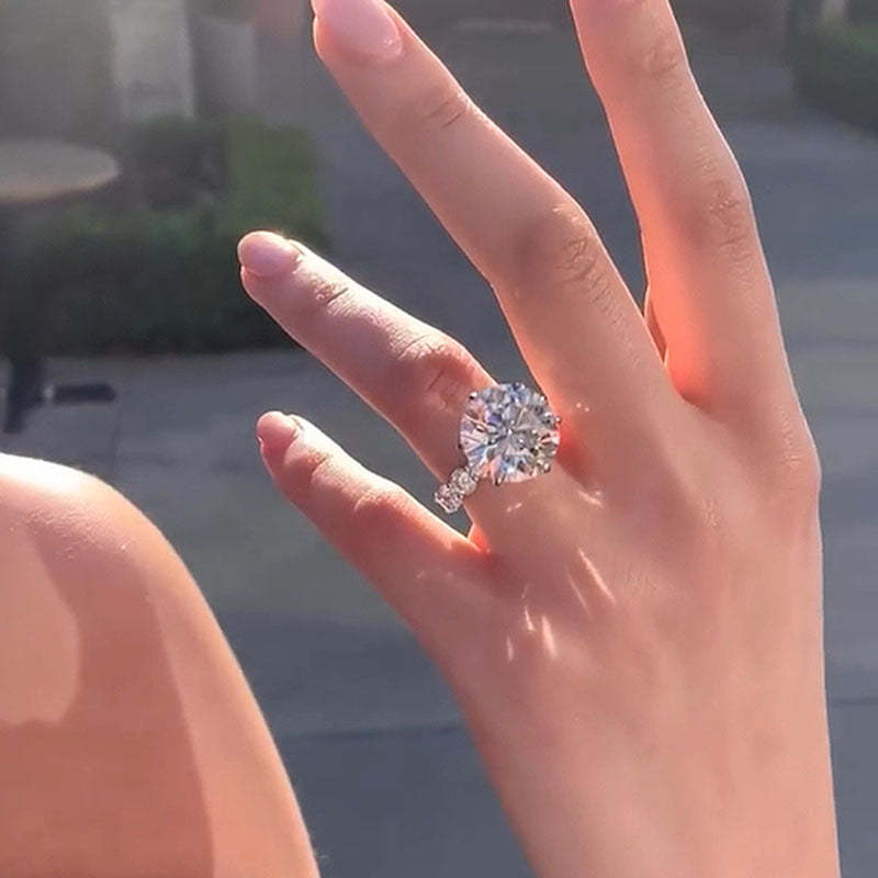 Maxine Unique 6 Prong 6.0Ct Round Cut Engagement Ring