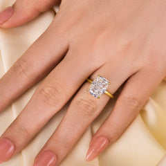 Maxine Solitaire 6.5Ct Elongated Cushion Cut Engagement Ring Travle Ring