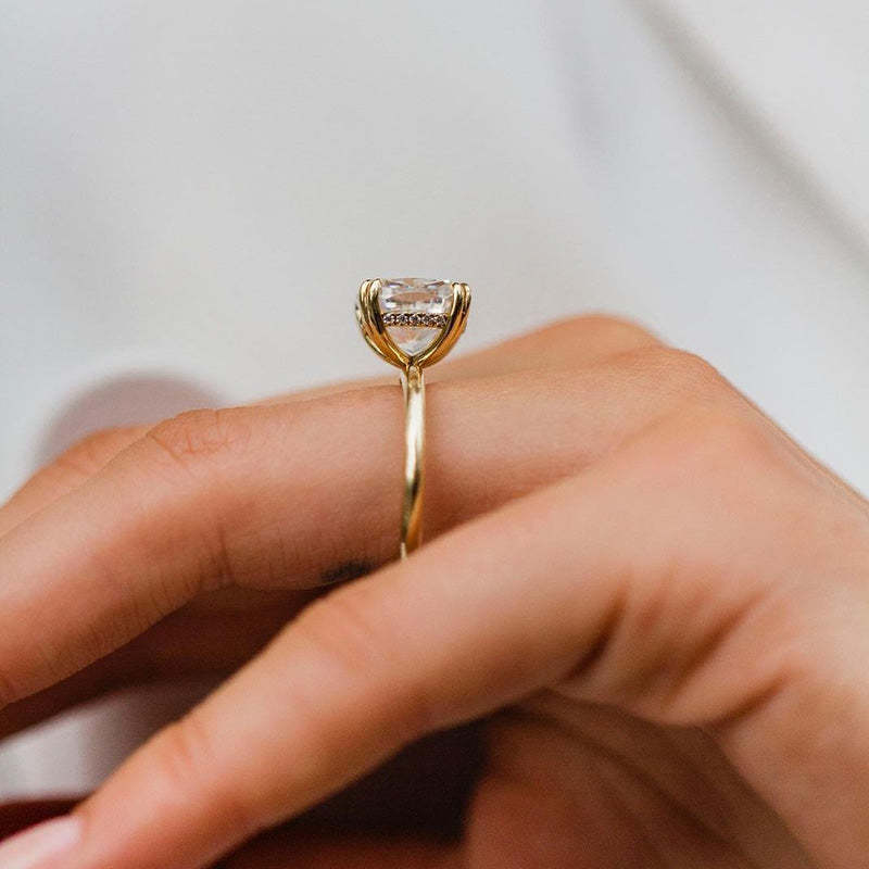 Maxine Stunning Cushion Cut Engagement Ring In Sterling Silver