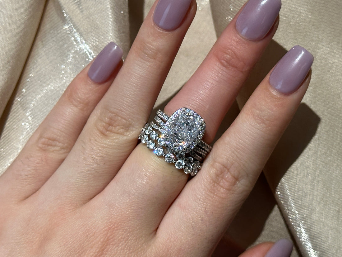 Maxine 4PC Luxurious Halo Cushion Cut Women's Wedding Set