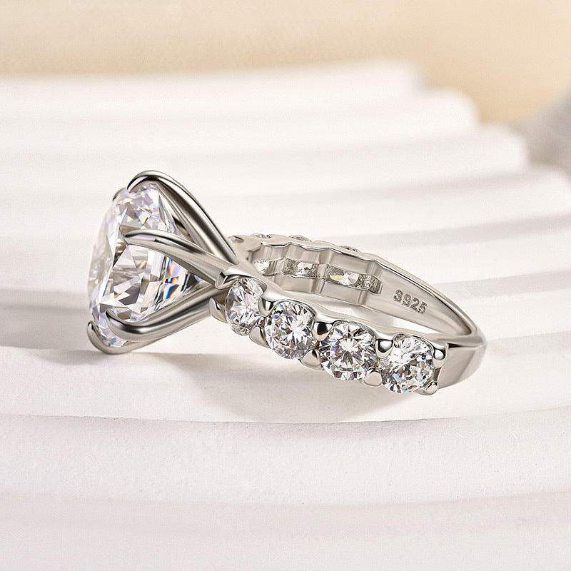 Maxine Unique 6 Prong 6.0Ct Round Cut Engagement Ring