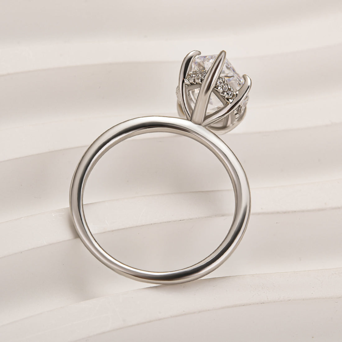 Fashion Marquise Cut Women's Engagement Ring In Sterling Silver