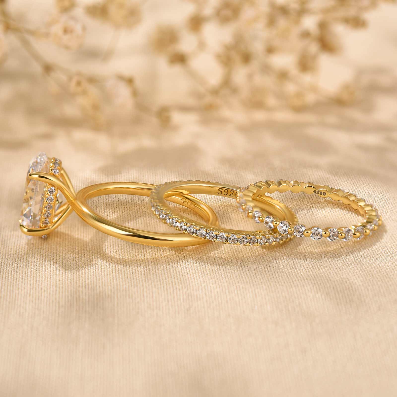 4 CT VERTICAL MARQUISE (Half Bezel) Rapture Ring & Band Silver RIng