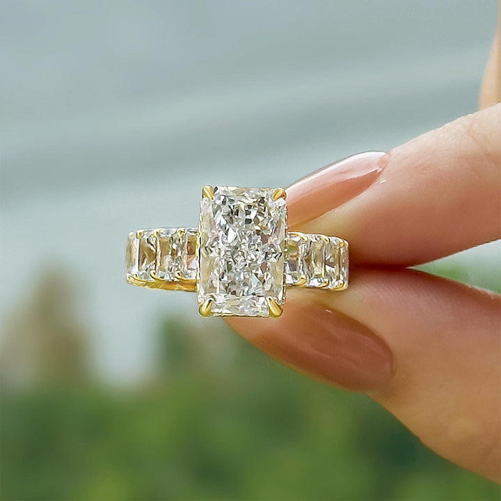 Gorgeous Radiant Cut Engagement Ring For Women In Sterling Silver