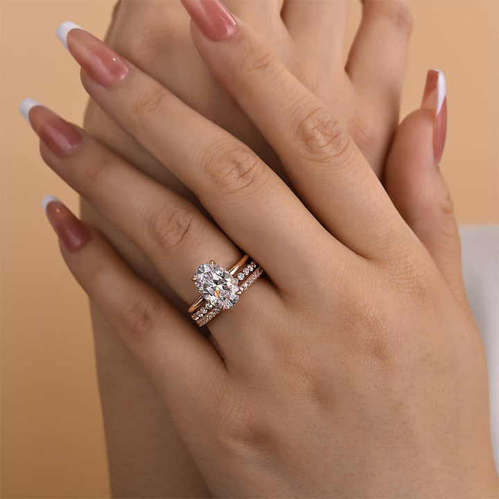 4 CT VERTICAL MARQUISE (Half Bezel) Rapture Ring & Band Silver RIng