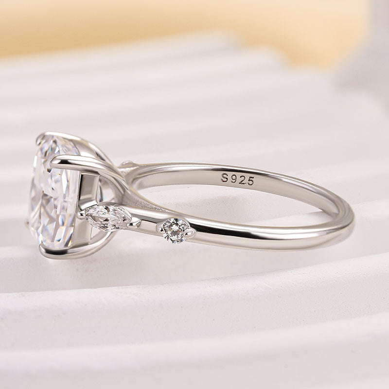 Maxine Exquisite Crushed Ice Cushion Cut Engagement Ring