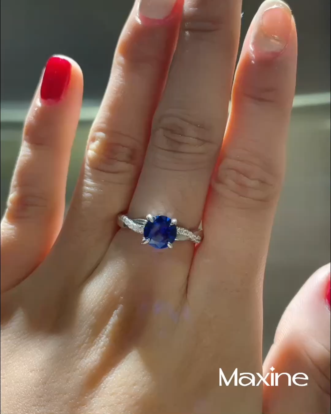 Twist 1.25 Carat Round Cut Promise Ring For Her In Sterling Silver