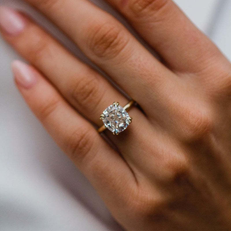 Maxine Stunning Cushion Cut Engagement Ring In Sterling Silver